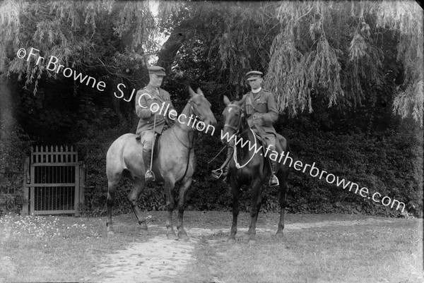 I.G OFFICER AND SELF ON HORSEBACK